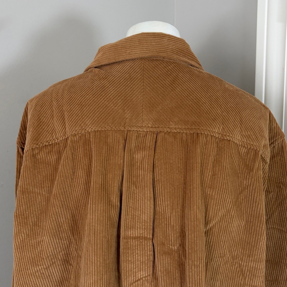 AYR The Deep End Corduroy Button Up Shirt Chipwich Tan Womens Camel Sz XL - Picture 8 of 14